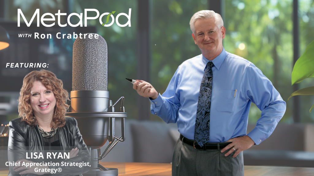 Metapod host Ron Crabtree with guest Lisa Ryan